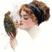 BEHIND THE SCENES Harrison Fisher Victorian Lady Image for Cardmaking Altered Art Mixed Media Digital Download