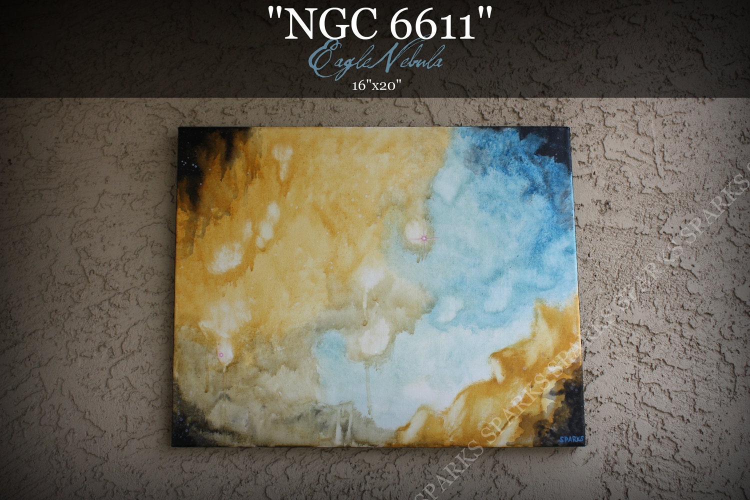 NGC 6611 - Eagle Nebula Painting - 16x20