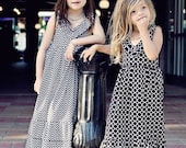 Summer Black Chevon Print Maxi Dress