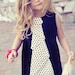 Black Jumper Dress with Polka Dot Cascading Flounce Ruffle