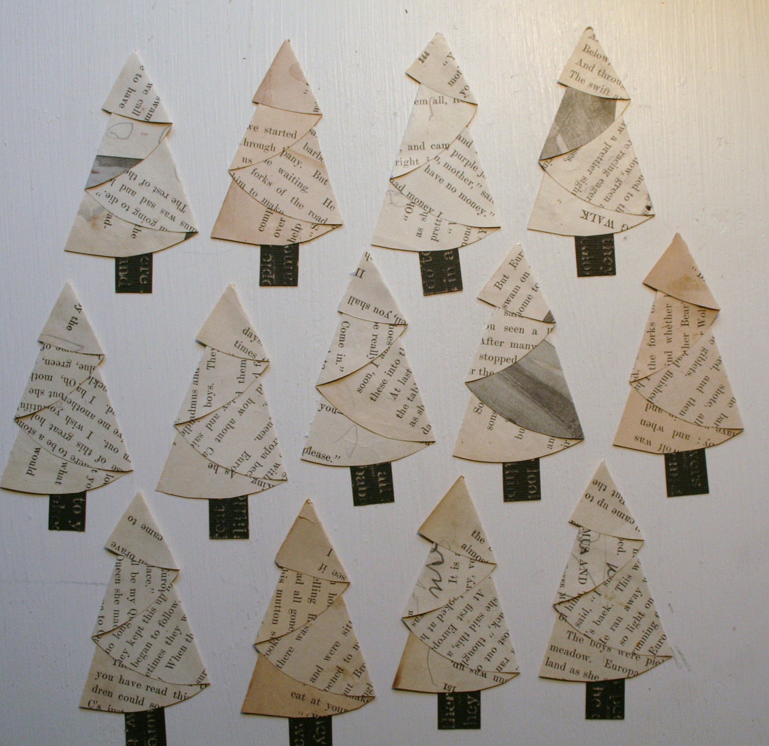 Vintage Paper Christmas Trees