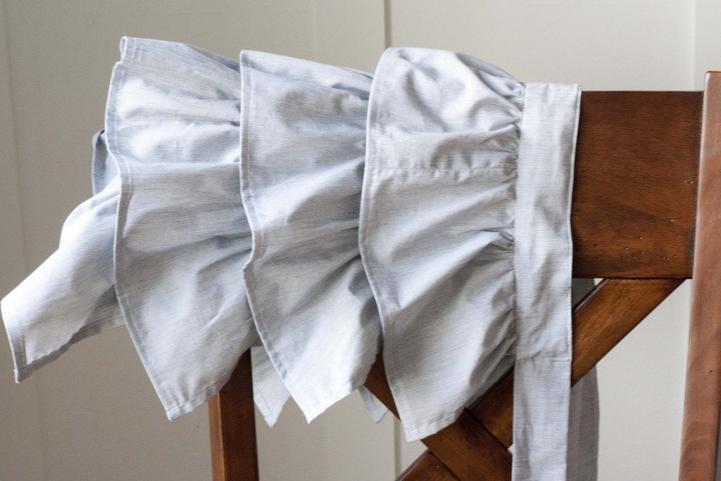Ruffled Apron - Black Stripe