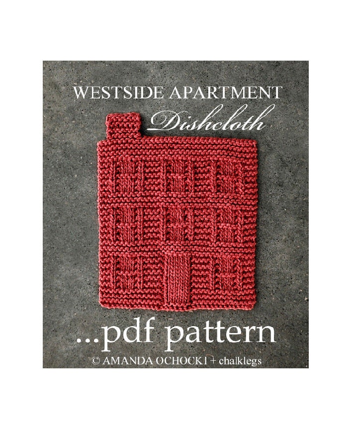 WESTSIDE APARTMENT (a knitted dishcloth pattern) Instant Download