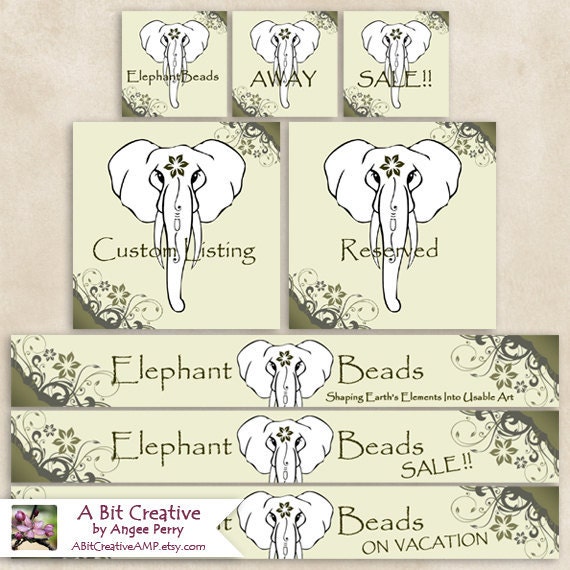 Custom Etsy Shop Banners, Shop Banner, Avatar, Custom Graphic Design, OOAK Etsy Shop Sets