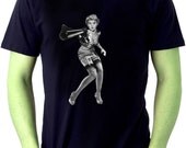Rockabilly PinUp Mens Tshirt 50s June Cleaver's Pistol Pin Up Tee Shirt Sizes S  M  L  XL  XXL