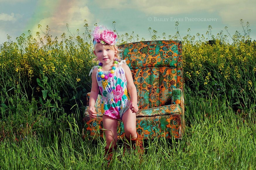 Under The Sea made to match Lottie Da Baby's Garden District Seafoam dress shabby chic headband