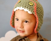 Crocheted Dinosaur Hat