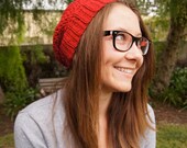 Crocheted Red Beanie
