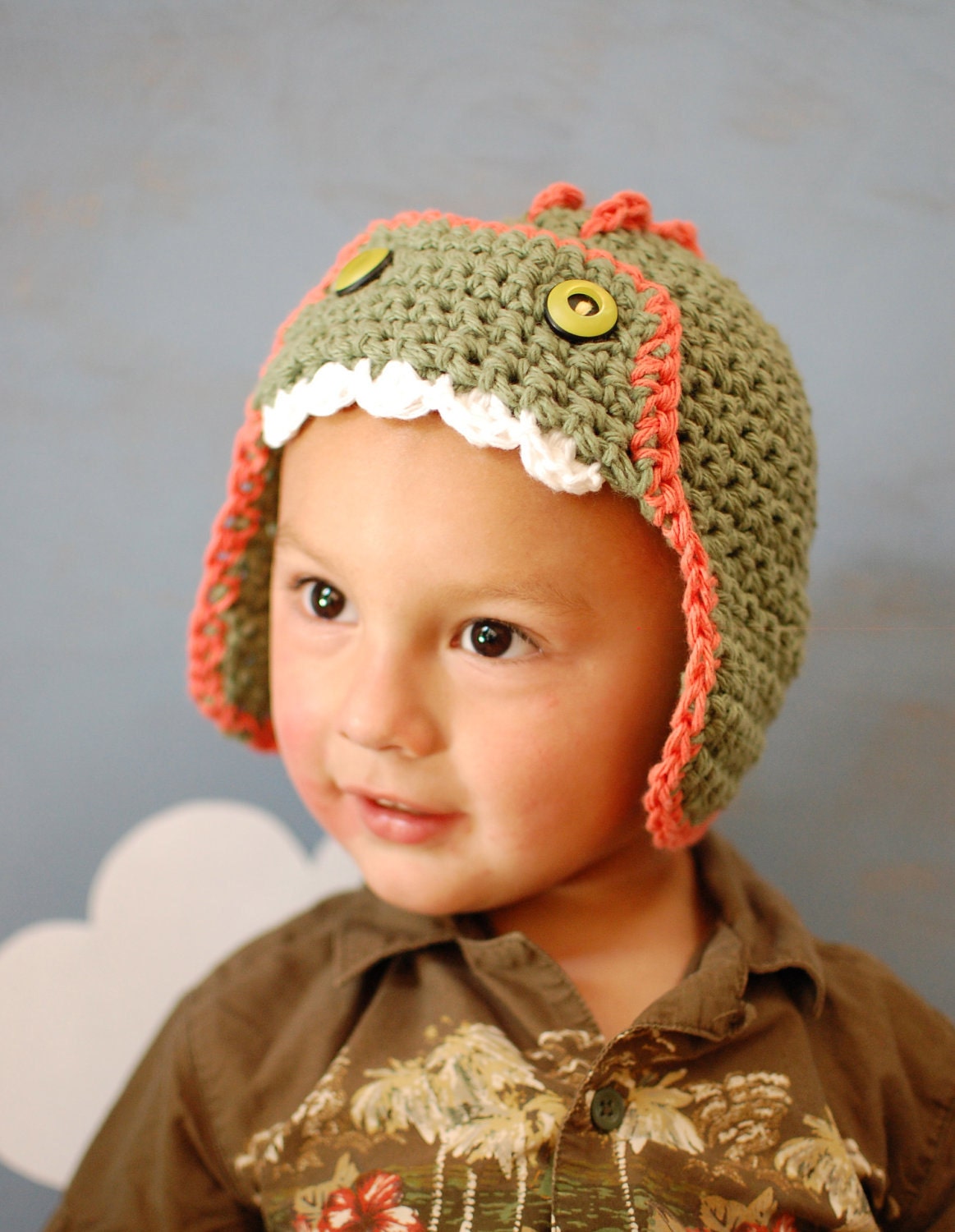 Crocheted Dinosaur Hat