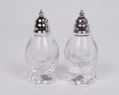 Vintage Imperial Candlewick Beaded Foot Salt & Pepper Shakers Pair