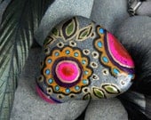 Golden Gypsy Nugget / Painted Stone- Sandi Pike Foundas