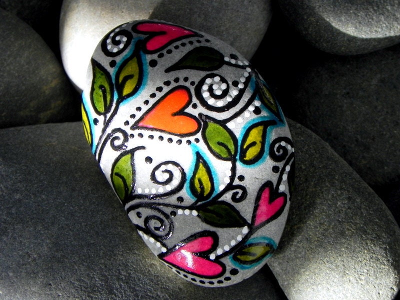 Peaceful Garden / Painted Rock /Sandi Pike Foundas