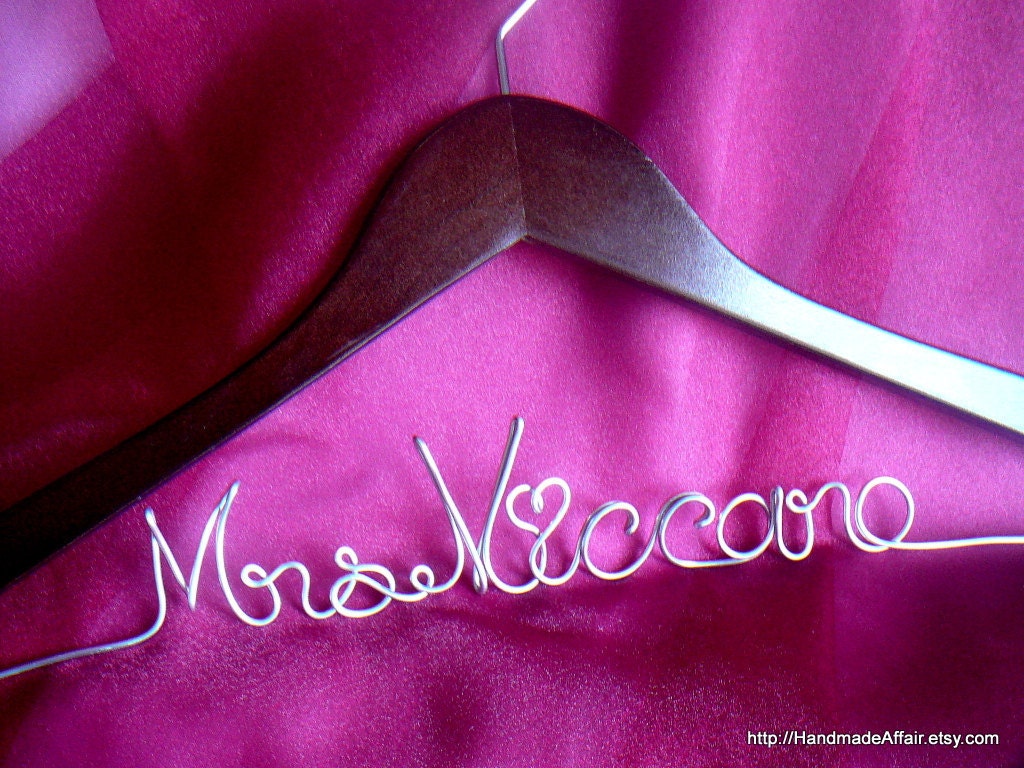 Personalized Wedding Hanger, Dress Photo Prop