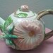 On Hold for Elisabeth  Vintage Fitz & Floyd Hummingbird Tea Pot c1980