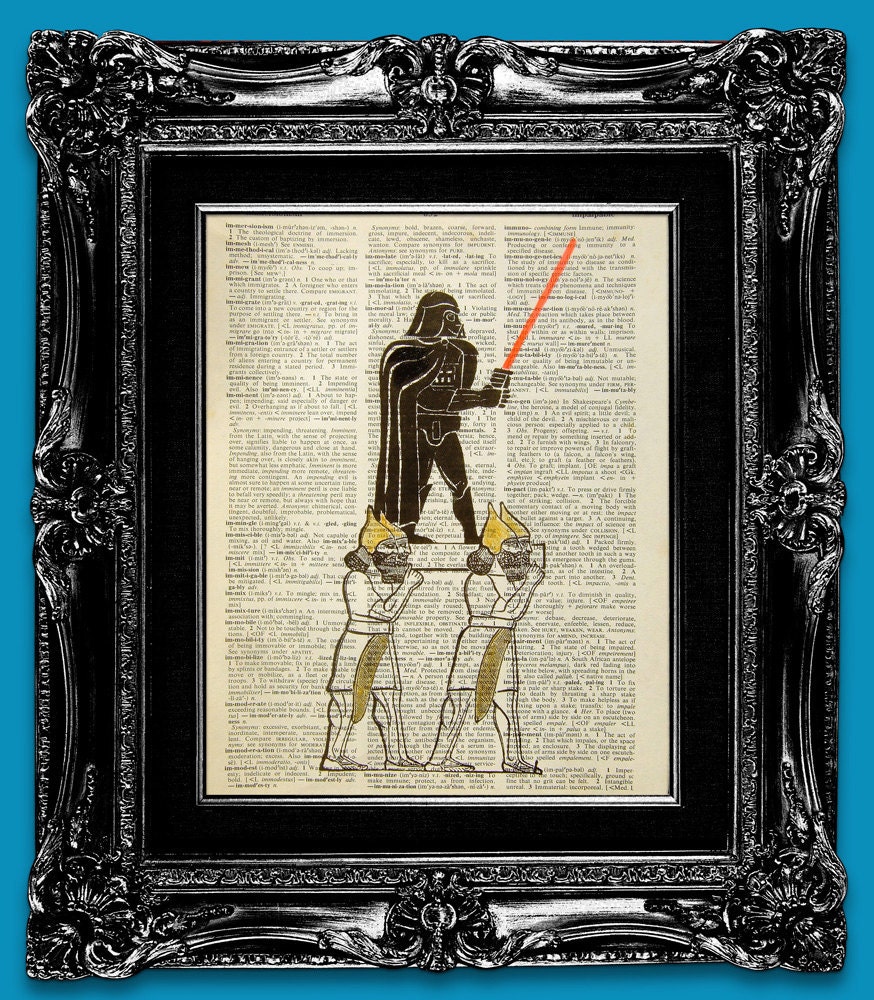 Darth Vader Star Wars Art Print, Retro Star Wars Poster, DARTH VADER POSTER, Star Wars Decor, Star War Wall Art - Darth Vader in Ancient