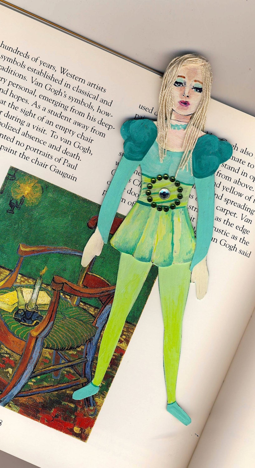 Emerald City Paper Doll, Art Doll, Bookmark, or friend