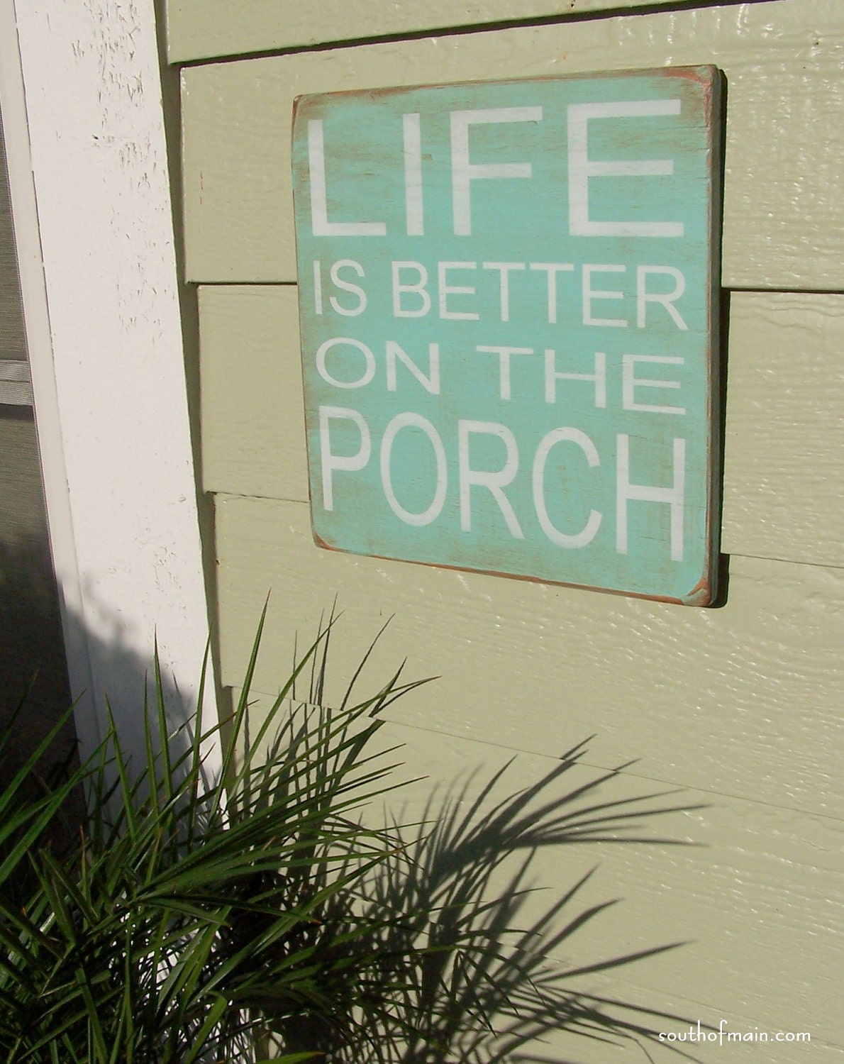 Life Is Better On The Porch - 12" x 12" Handpainted Wood Sign