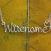 Wire Name Necklace With Heart - Custom Handmade Up To 10 Letters