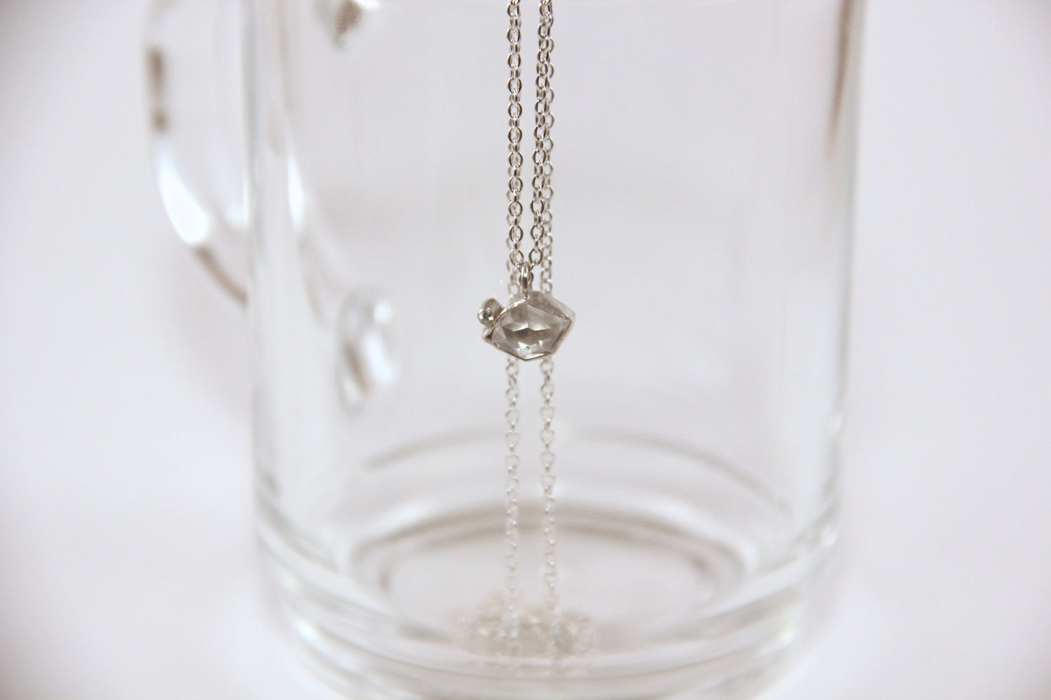 Herkimer Diamond Necklace In Silver