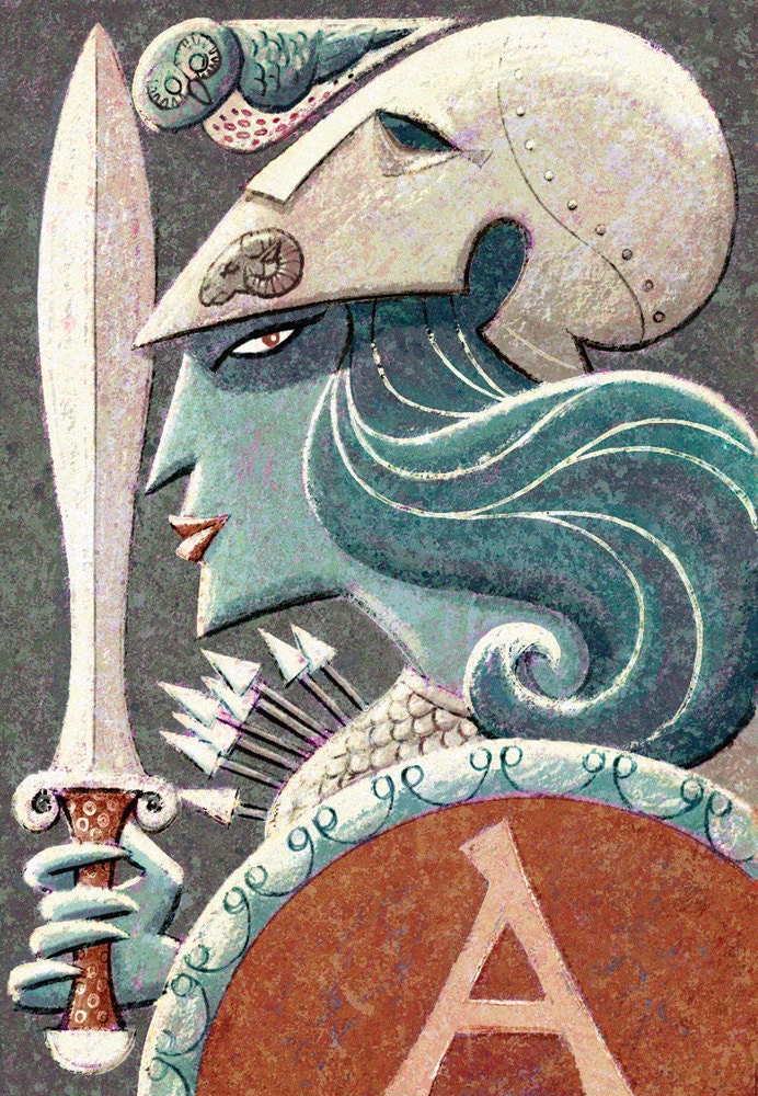 Greek Gods - Athena 8" x 10" Print