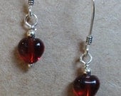 Tiny Red Heart Earrings