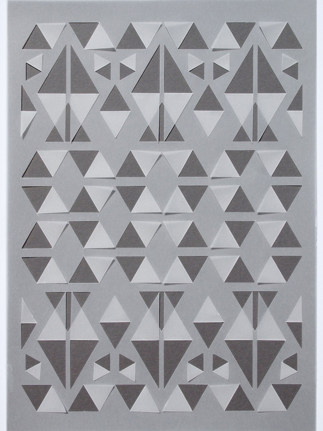 Grey Geometric Vellum Papercut