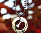 I Love My Rescue Dogs Handstamped Necklace