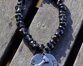 Pit Bull Awareness Handstamped Stretch Bracelet