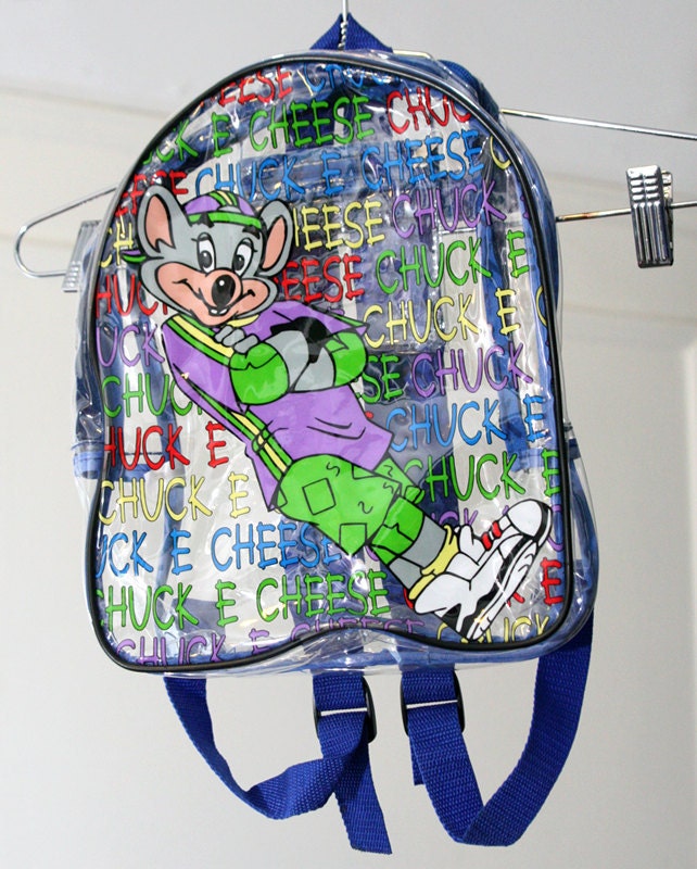 s a l e / / / 90s Clear PVC Chuck E. Cheese Mini Backpack / / / s a l e