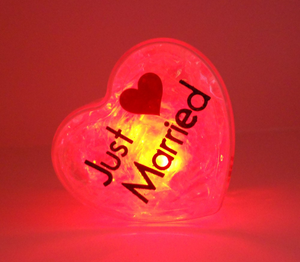 GlowHeart (Just Married)- unique wedding favors, cool geeky gift
