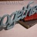 Wooden together Sign, Wall hanging, turquoise, Shabby chic beach decor, wooden letters, home decor, Housewares,Wall Decor