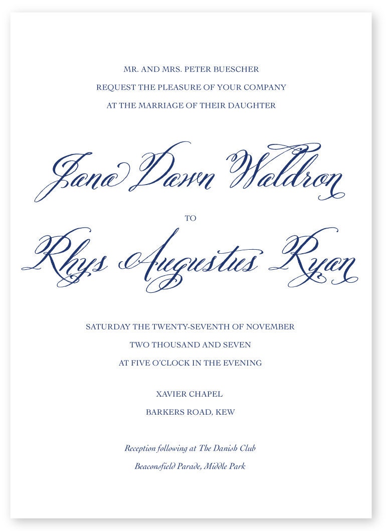 Printable Wedding Invitation Set (invite, rsvp, thank you) Hand Script 3