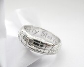 Your Song Diamond Wedding Ring - Real Notes to Any Song - One of a Kind Design - Sterling Silver - Personalized - Rickson Jewellery