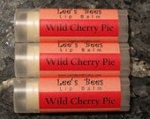 Lip Balm - Wild Cherry Pie, One Tube of All Natural Beeswax Lip Salve Chapstick by Lee the Beekeeper