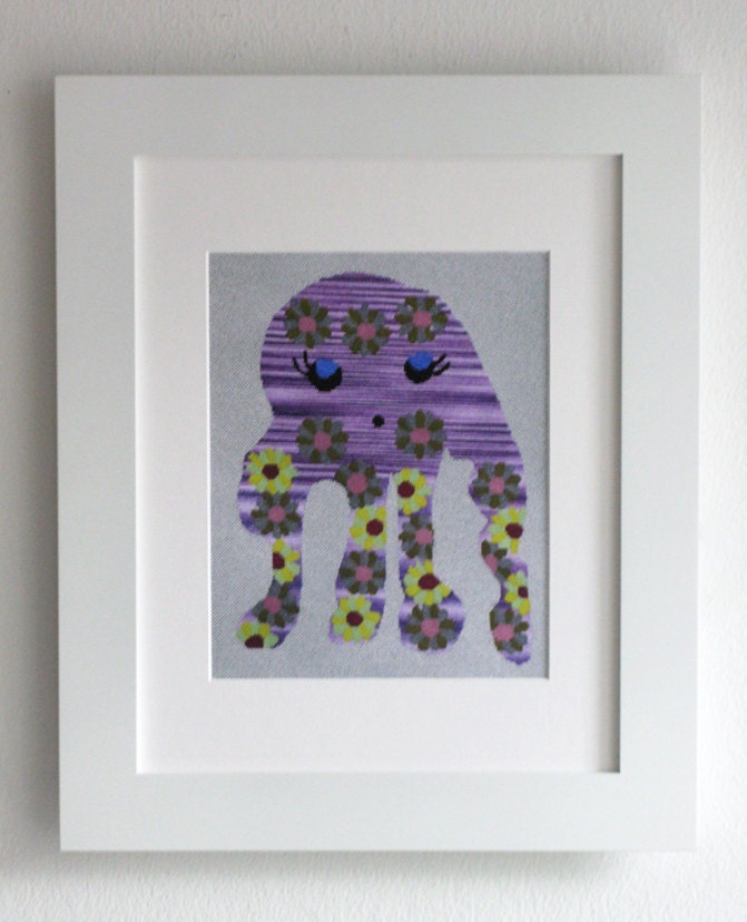 Octopus Art, Kids Wall Art, Octopus Print, Whimsical Art