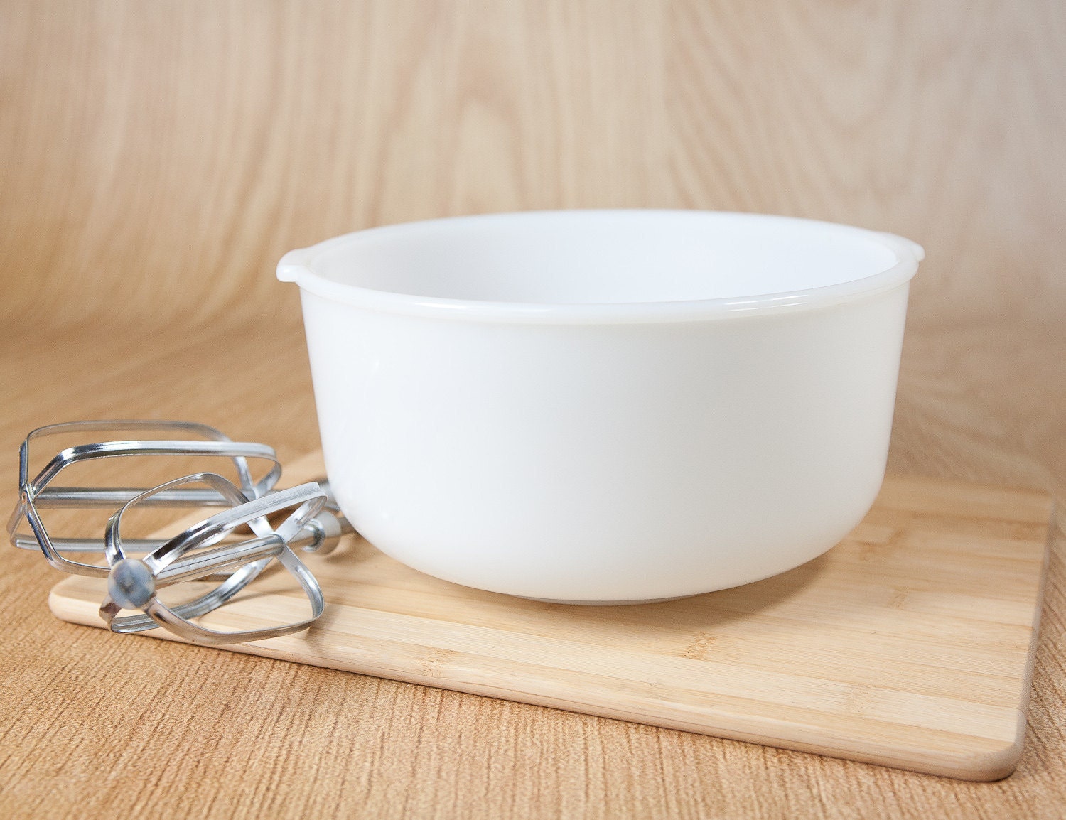 Large Vintage Glasbake Mixing Bowl for Sunbeam Mixer