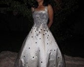 Hand-Dyed Gothic Wedding Gown Halloween Costume Size 5