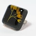 Yellow Dried Flowers Resin Ring. Resin jewelry. Modern jewelry. Pressed flower jewelry. Real flower. Botanical