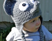 Crochet Elephant Hat for Newborn, Baby, Toddler, Child, Teen, Adult