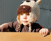 Toddler or Newborn Crochet Deer Hat, Moose Hat