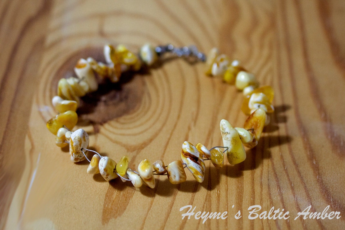 White amber and butterscotch bracelet