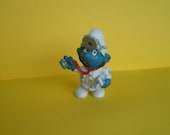 SALE-Vintage 1978 Smurf Doctor, original Smurf, collectible, healthcare, 20% off, coupon code 20OFFSMURFS