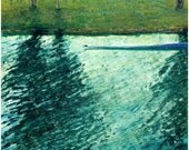 Acrylic Landscape Painting -- Art Print from Original -- City Garden 2