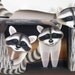 3D Pop up Raccoon Birthday Card Forest Friends Two card sizes available