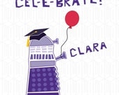 Dalek Graduation Card - Personalised - Doctor Who - Any Colour