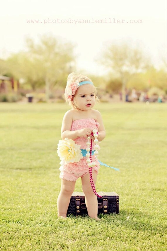 4-7x Lace Romper-Petti Romper-Flower Girl Dress-Girls Birthday Outfit-Ruffle Romper-Photo Prop