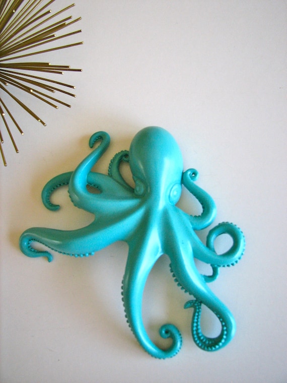 Bigger 8" RESERVED 4 NATALIE bright blue: Hanging Little Octopus