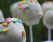 Yummy heart confetti cake pops