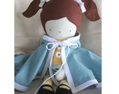Stuffed Doll, Rag Doll, Fabric Doll, Doll, Soft Doll, Plush Toy, Cloth Doll, Baby Shower, Nursery, photo prop