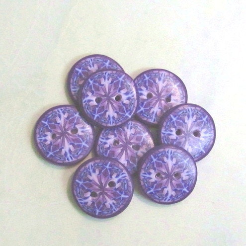 Purple Round Sewing Buttons 8